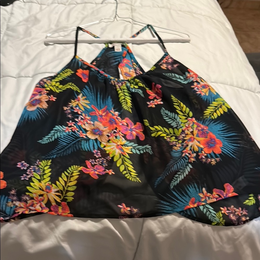 Arizona Jean Company Blue Sleeveless Backless Camisole backless